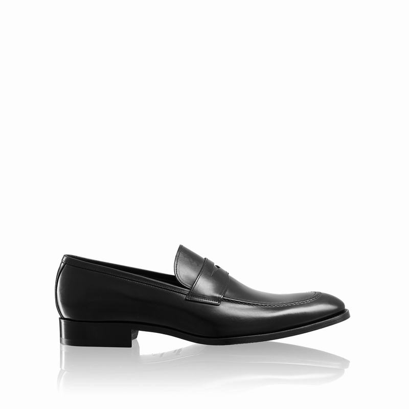 Russell & Bromley Aspen Slip-On Saddle Loafers Men's Black [PHC8894EJ]